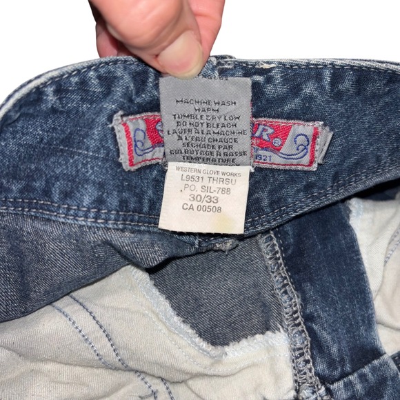 Silver Jeans Co. Flare Leg Women's Denim Jeans Dark Wash Western Glove‎ Works - Picture 6 of 6